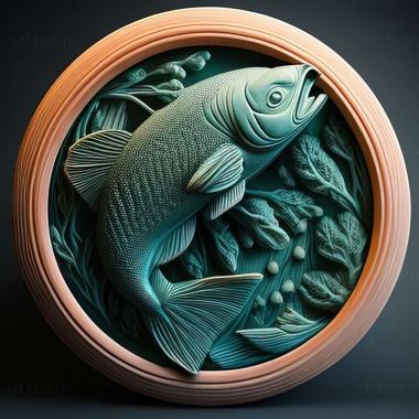 3D модель Утиное яйцо рыба рыба (STL)